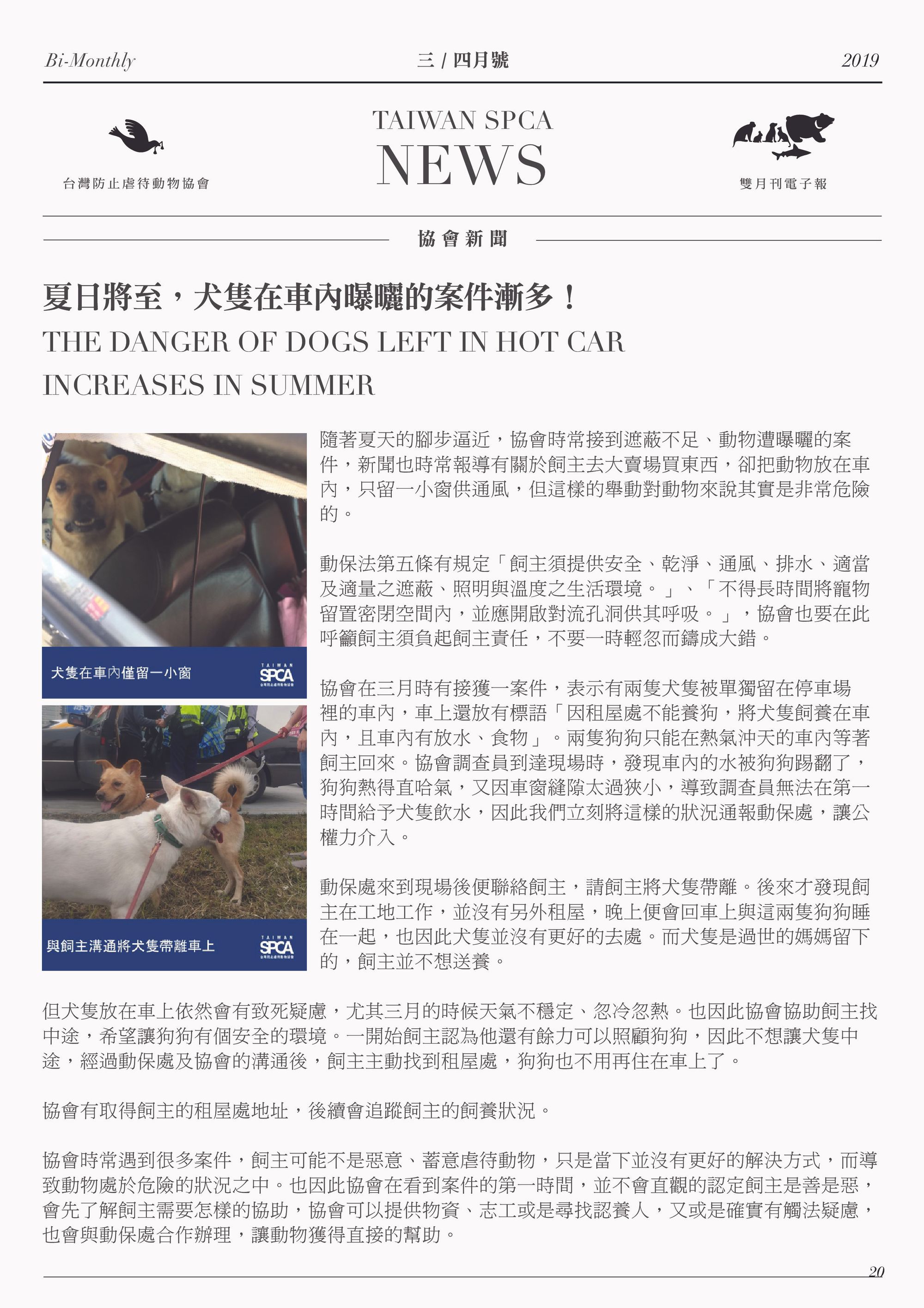 夏日將至，犬隻在車內曝曬的案件漸多！