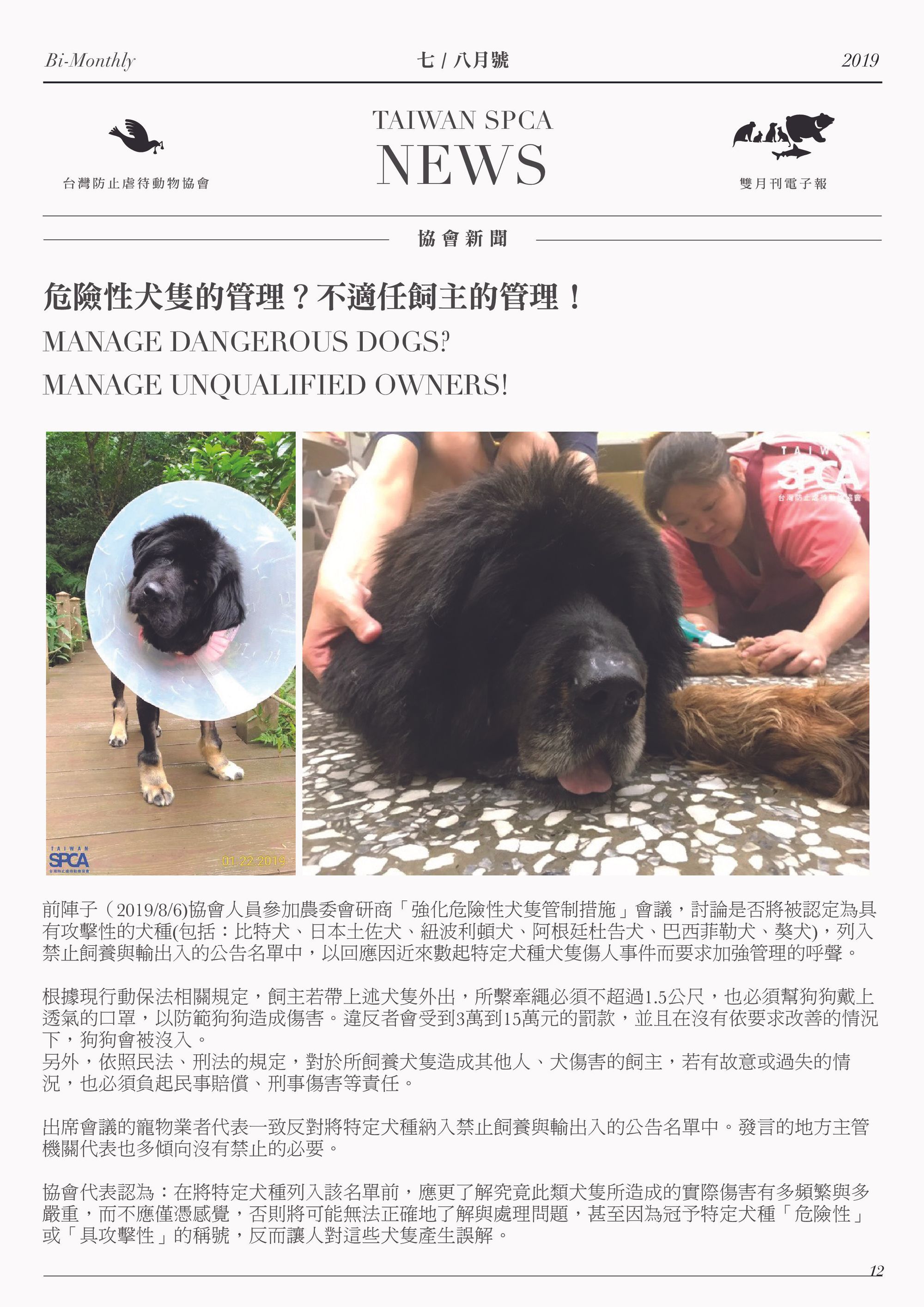 危險性犬隻的管理?不適任飼主的管理!